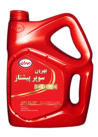 نمایی از محصول با عنوان :روغن موتور بهران سوپر پیشتاز ۲۰W50 حجم ۴ لیتر SLCF